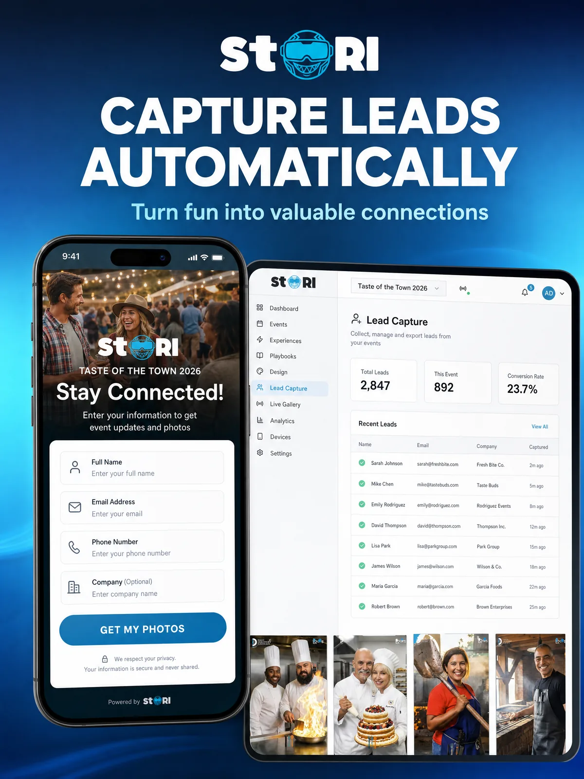 Capture leads automatically.